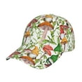thumbnail image 1 of Naloa Original Classic Low Profile Hat Men Women Baseball Cap Dad Hat Adjustable Unconstructed Mushrooms Gnomes Print Cap, 1 of 9