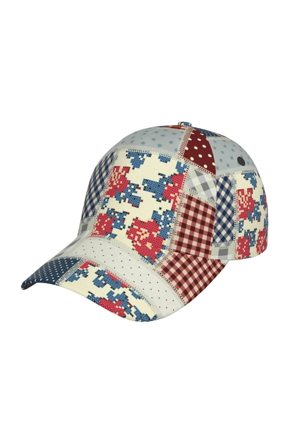 Original Classic Low Profile Hat Men Women Baseball Cap Dad Hat Adjustable Unconstructed Patchwork In Country Style Print Cap