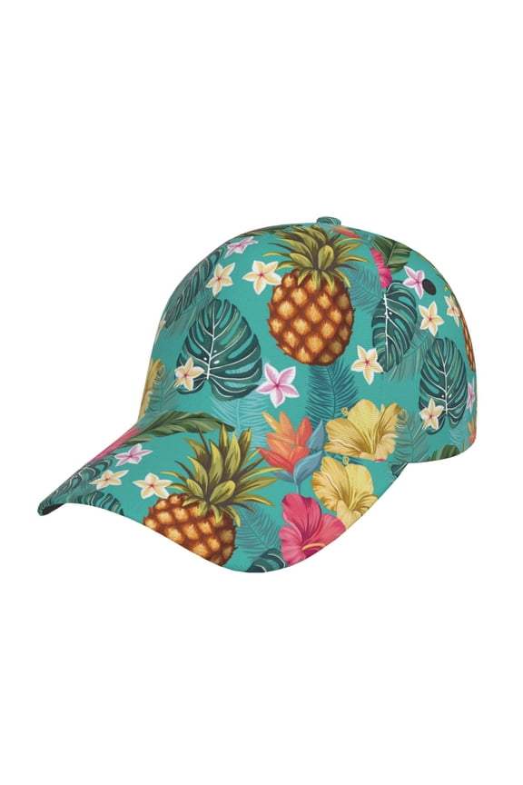 Original Classic Low Profile Hat Men Women Baseball Cap Dad Hat Adjustable Unconstructed Pineapple Print Cap