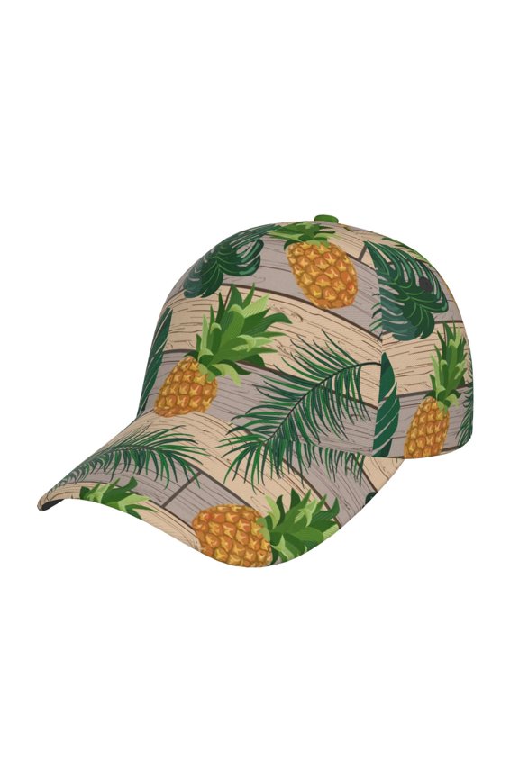 Original Classic Low Profile Hat Men Women Baseball Cap Dad Hat Adjustable Unconstructed Pineapples Palm Leaves Print Cap