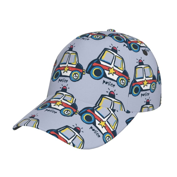 Naloa Original Classic Low Profile Hat Men Women Baseball Cap Dad Hat Adjustable Unconstructed Police Car Print Cap