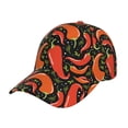 thumbnail image 1 of Naloa Original Classic Low Profile Hat Men Women Baseball Cap Dad Hat Adjustable Unconstructed Red Hot Chili Print Cap, 1 of 9