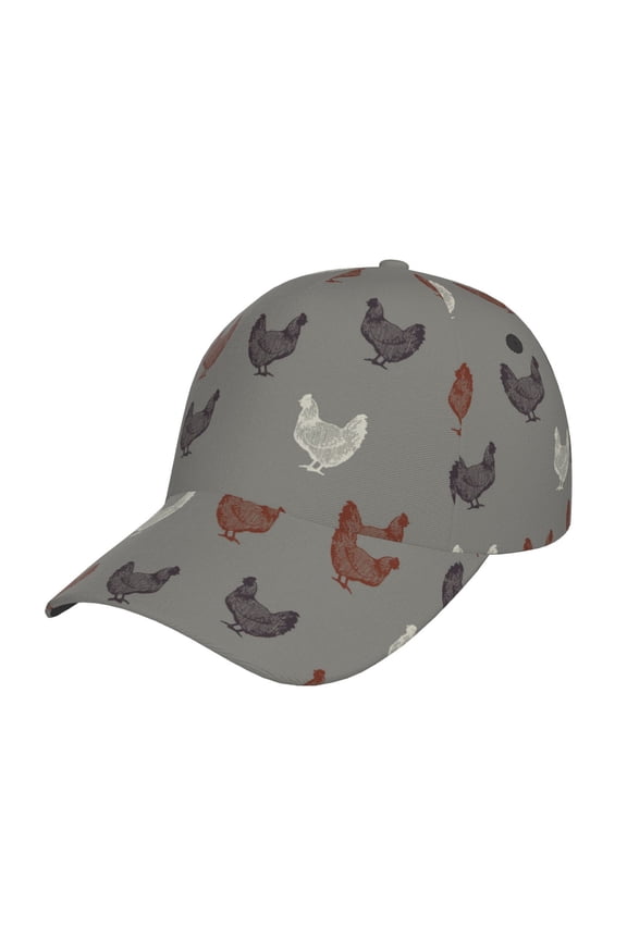 Original Classic Low Profile Hat Men Women Baseball Cap Dad Hat Adjustable Unconstructed Rooster Print Cap