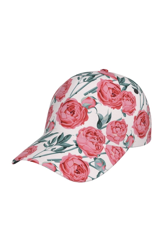 Original Classic Low Profile Hat Men Women Baseball Cap Dad Hat Adjustable Unconstructed Rose Flowers Print Cap