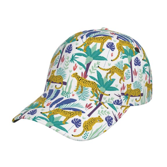 Naloa Original Classic Low Profile Hat Men Women Baseball Cap Dad Hat Adjustable Unconstructed Summer Leopard Print Cap