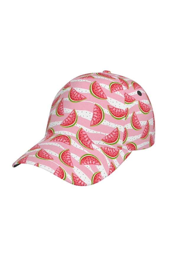 Original Classic Low Profile Hat Men Women Baseball Cap Dad Hat Adjustable Unconstructed Sweet Watermelon Print Cap