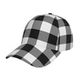 thumbnail image 1 of Naloa Original Classic Low Profile Hat Men Women Baseball Cap Dad Hat Adjustable Unconstructed White And Black Plaid Print Cap, 1 of 9