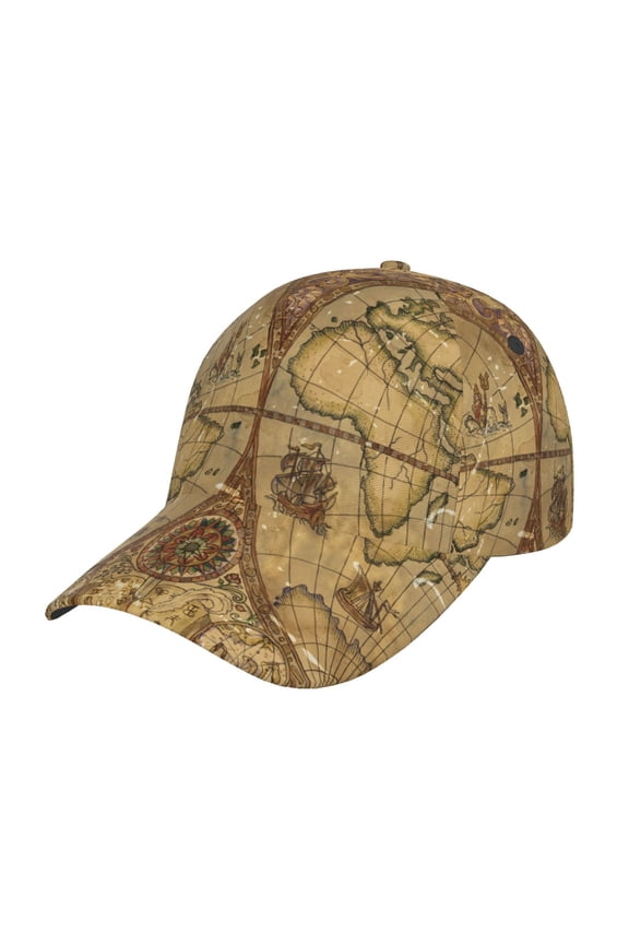 Original Classic Low Profile Hat Men Women Baseball Cap Dad Hat Adjustable Unconstructed World Map1 Print Cap