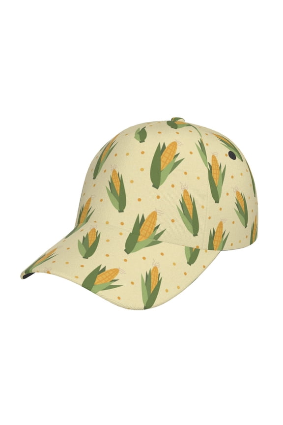 Original Classic Low Profile Hat Men Women Baseball Cap Dad Hat Adjustable Unconstructed Yellow Corn Print Cap