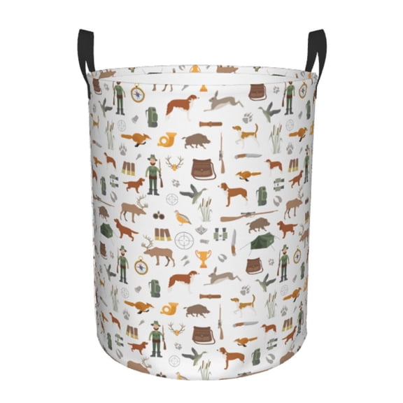 Naloa Outdoor Living Large Laundry Basket Waterproof Round Collapsible Storage bin with Handles for Hamper Kids Room,Toy Storage