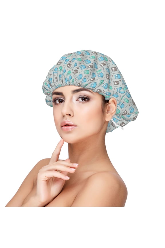 Owl Adjustable Hair Bonnet for Sleeping, Hair Wrap Sleep Cap Turban for Women Men, Curly Straight Hair Long Large Braid Unisex