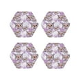 thumbnail image 1 of Naloa Owl And Floral Leather Coasters for Drinks, Durable Drink Coasters 4 Set for Tabletop Protection, Luxurious Home Décor and Housewarming Gift ( {designName})Hexagon, 1 of 6