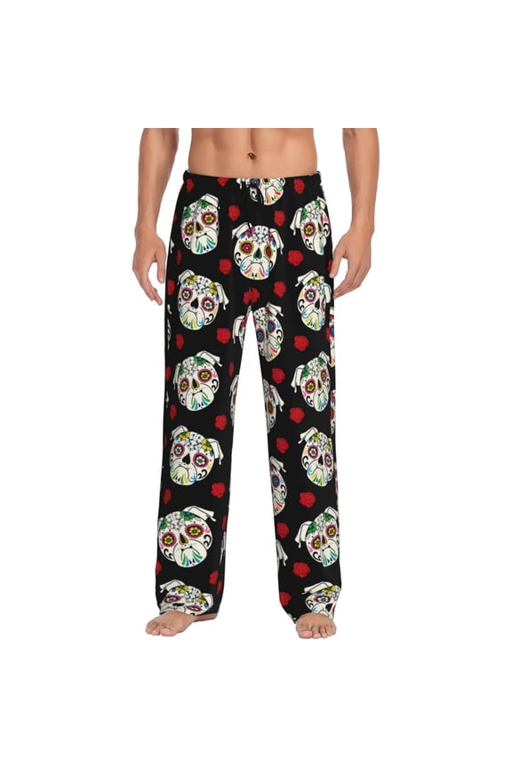 PUG Pajama Pants Men, PJ Bottoms, Sleep & Lounge Pants-X-Large