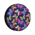 thumbnail image 1 of Naloa Paint Butterflies PVC Leather Spare Tire Wheel Cover for Car Truck SUV Camper Trailer Universal Fit many size14 inch, 1 of 6