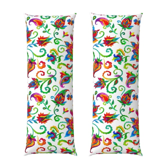 Naloa Paisley Super Soft 20x60 Body Pillow Case,Long Side Hidden Zipper(PILLOWS ARE NOT INCLUDED)