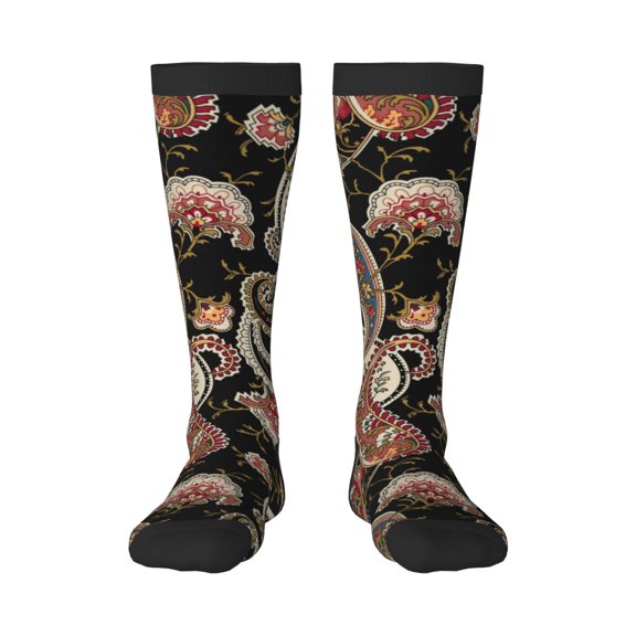 Naloa Paisley6 Thigh High Socks Extra Long Stretchy Sock Women Over Knee High Opaque Stocking Daily Wear