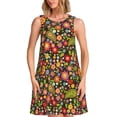thumbnail image 1 of Naloa Paisley7 Print Women's Summer Spring Casual Beach Sundress,Vacation Sleeveless Tank Crewneck Loose Dresses, 1 of 7
