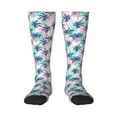 thumbnail image 1 of Naloa Palm Leaves Thigh High Socks Extra Long Stretchy Sock Women Over Knee High Opaque Stocking Daily Wear, 1 of 6