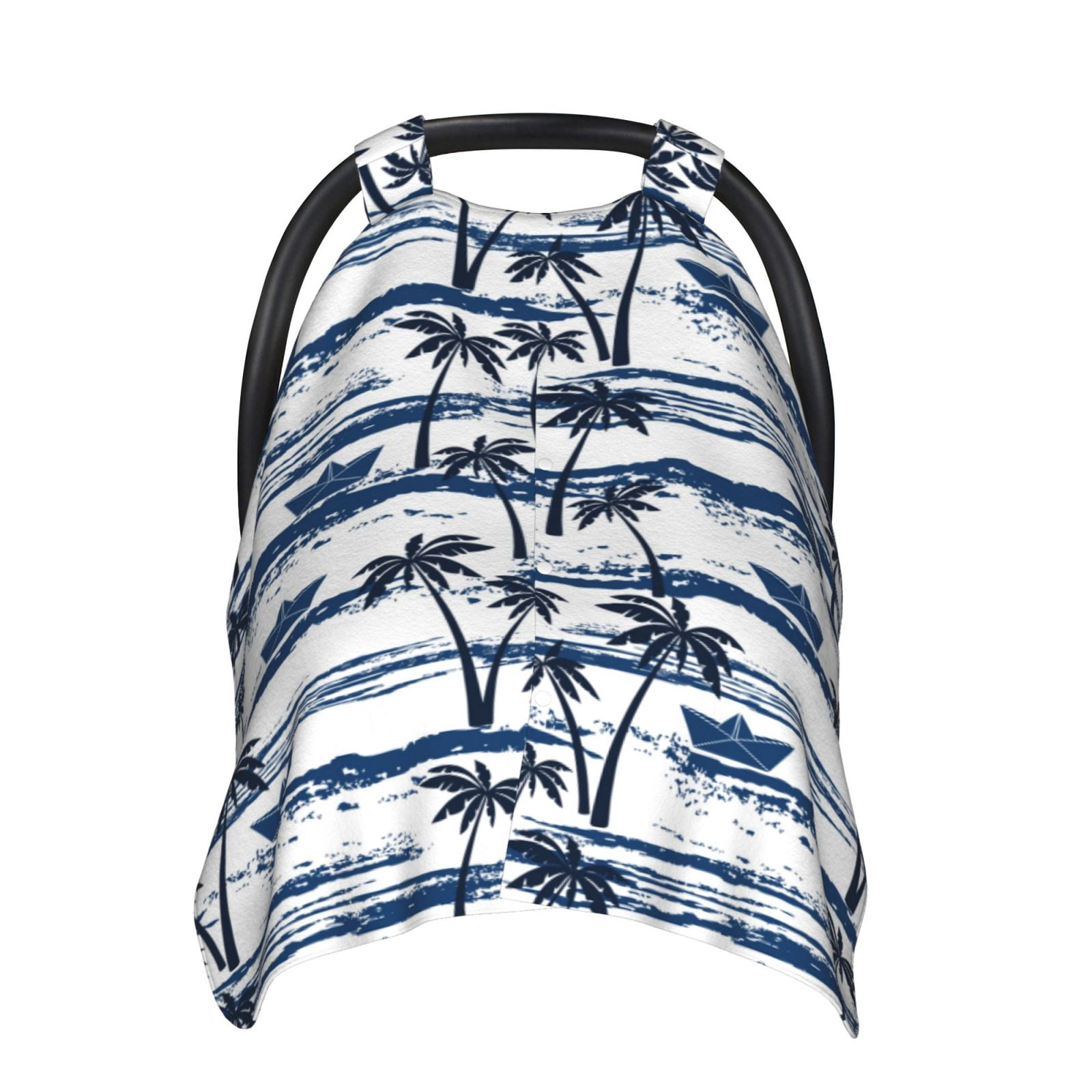 Naloa Palm Tree Baby Car Seat Cover, Breathable Baby Carrier Cover, Multiuse Baby Carrier Cover & Nursing Breastfeeding Cover