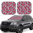 thumbnail image 1 of Naloa Palm Tree Pattern on Red 2 Piece Foldable Car Sun Shades, Car Windshield Sunshade, Front Window Sunshade for Car, Truck, SUV - Small, 1 of 7
