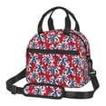 thumbnail image 1 of Naloa Palm Tree Pattern on Red Print Lunch Bag for Women & Men Insulated Lunch Box or Cooler Lunch Tote Bags for Work, Travel, Outdoor, 1 of 5