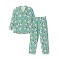 thumbnail image 1 of Naloa Panda Bathing Men’s Pajamas Set - Long Sleeve Button Down Sleep Shirt and Pajama Bottoms Sleepwear Set-, 1 of 7
