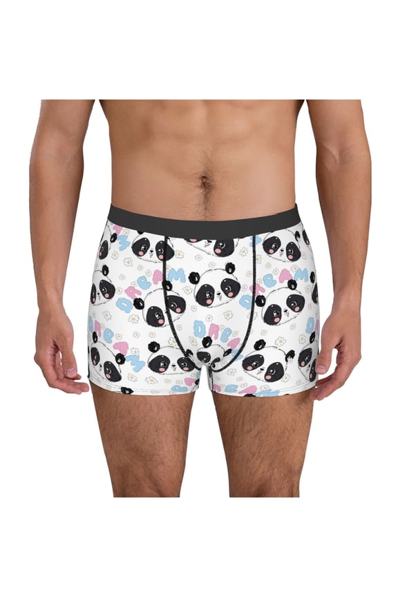 Panda Bear1 Mens Underwear - Boxers for Men, Mens Boxer Briefs, Classic Briefs for Men-Medium