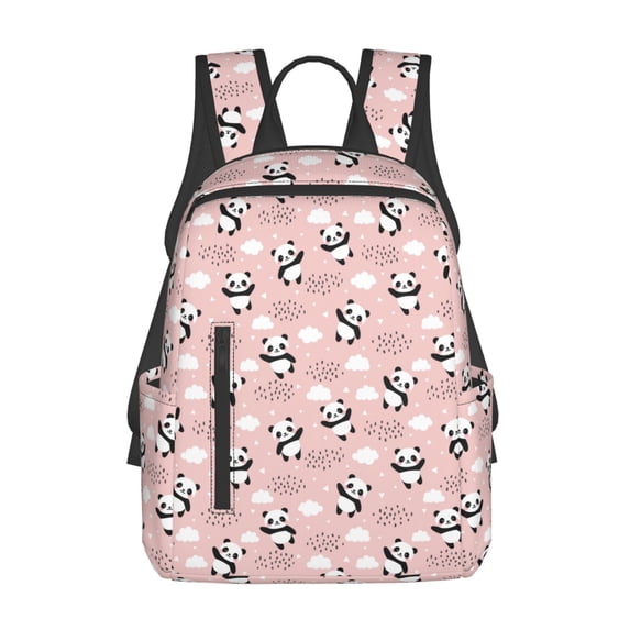 Naloa Panda Flying in the Sky (2) Print Lightweight DayBackpack Suitable for school, work, shopping, travel, etc.