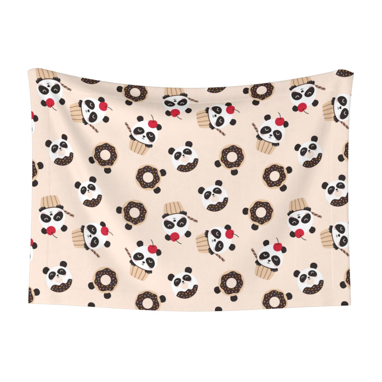Naloa Panda Ice Creams Donuts Dog Blanket, 3 Sizes Cat Blanket for Indoor Cats Large Medium Small Dog Gifts-