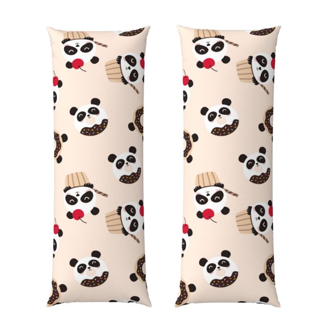 Naloa Panda Ice Creams Donuts Super Soft 20x60 Body Pillow Case,Long