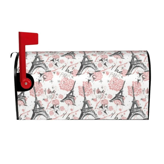 Naloa Paris Mailbox Covers Magnetic Post Box Cover Post Letter Box Cover Garden Decor-25.5x21 in