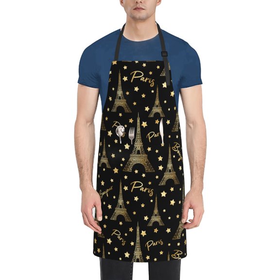 Naloa Paris Romantic Apron Kitchen Aprons with Pockets for Women Men Chef