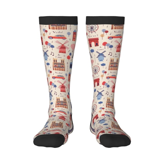 Naloa Paris Thigh High Socks Extra Long Stretchy Sock Women Over Knee High Opaque Stocking Daily Wear
