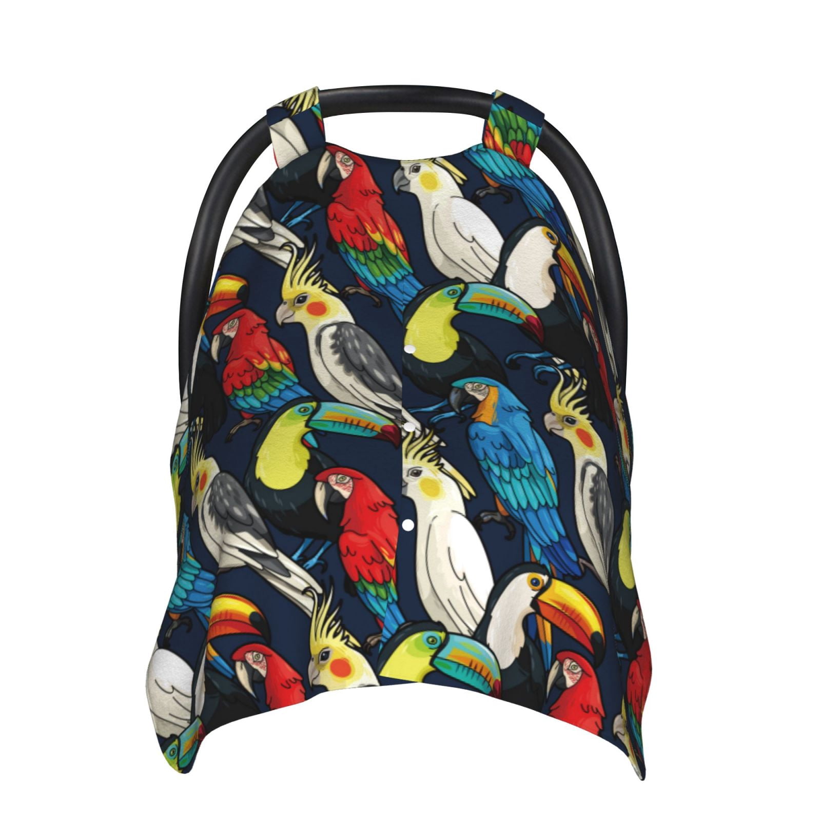 Naloa Parrot Baby Car Seat Cover, Breathable Baby Carrier Cover, Multiuse Baby Carrier Cover & Nursing Breastfeeding Cover
