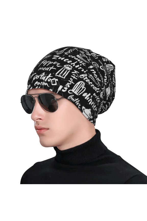Pasta Bacon Soft Beanie Hat, Knit Beanie Daily Beanie in Fine Knit for Women Men Winter Travel, Outdoor