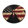 thumbnail image 1 of Naloa Patriotic USA Butterfly Art Round Bar Stool Cushion Cover 12-14 inch, Fits Kitchen, Office, Restaurant Chairs - {sizeName}12 inch, 1 of 7