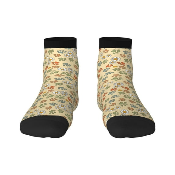 Naloa Paw In Groovy Style Ankle Socks for Women Non Slip Socks No Show Socks Classic Low Cut Casual Socks Casual Socks