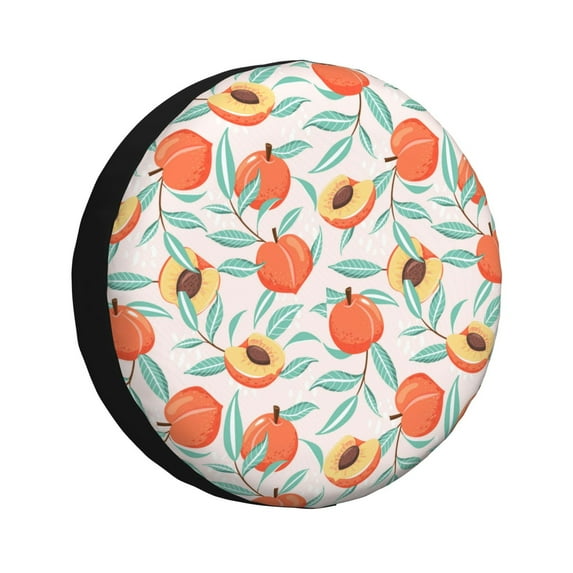 Naloa Peach PVC Leather Spare Tire Wheel Cover for Car Truck SUV Camper Trailer Universal Fit many size16 inch