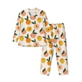 thumbnail image 1 of Naloa Peach1 Men’s Pajamas Set - Long Sleeve Button Down Sleep Shirt and Pajama Bottoms Sleepwear Set-Small, 1 of 7