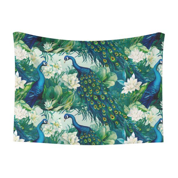 Naloa Peacock And Flowers Dog Blanket, 3 Sizes Cat Blanket for Indoor Cats Large Medium Small Dog Gifts-Small