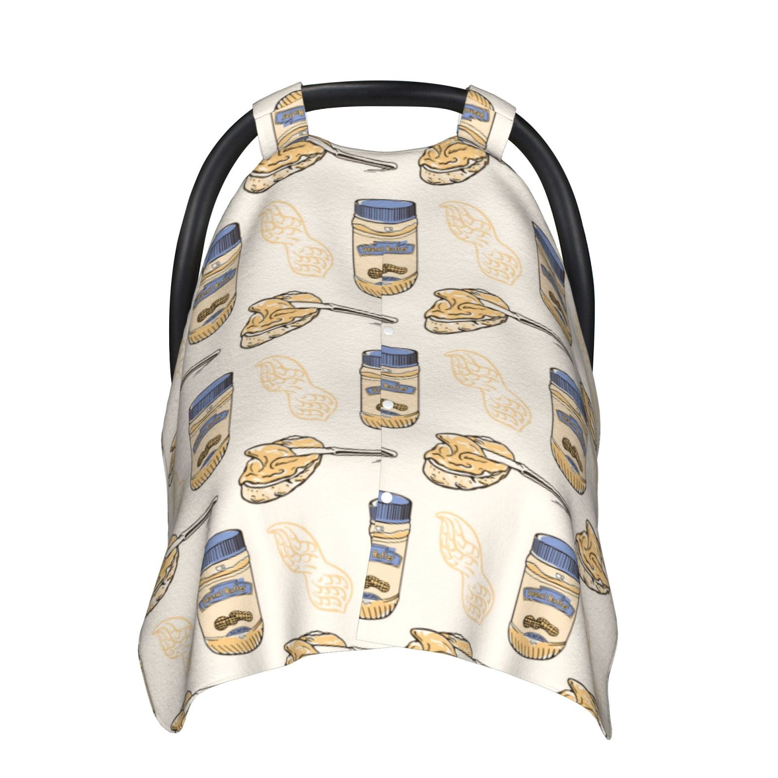 Naloa Peanuts Baby Car Seat Cover, Breathable Baby Carrier Cover, Multiuse Baby Carrier Cover & Nursing Breastfeeding Cover