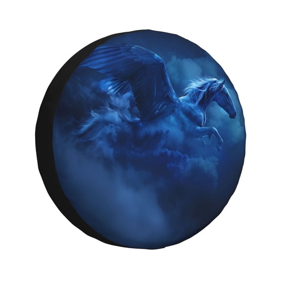 Naloa Pegasus Night Sky PVC Leather Spare Tire Wheel Cover Spare Tire Cover, for Car Truck SUV Camper Trailer Universal Fit(14-17in)-14 inch