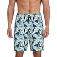 thumbnail image 1 of Naloa Penguins Dolphins Whales Men's Short Pajama Pants, Pj Shorts, Lounge Comfort Shorts-3X-Large, 1 of 6