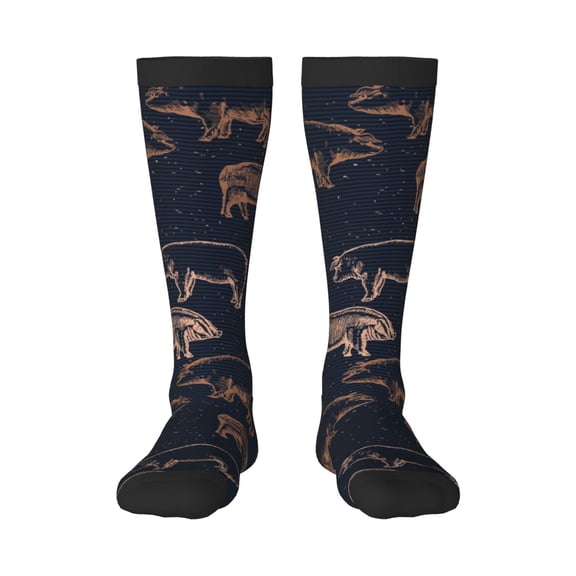 Naloa Pig Farm Thigh High Socks Extra Long Stretchy Sock Women Over Knee High Opaque Stocking Daily Wear