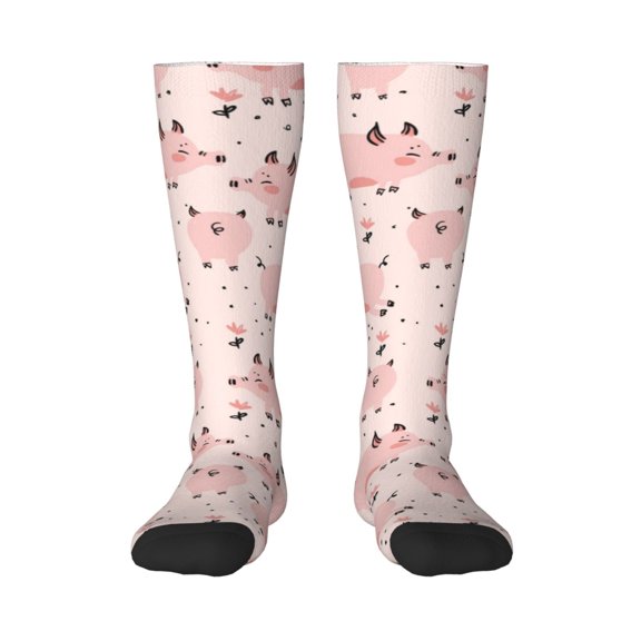 Naloa Pig Thigh High Socks Extra Long Stretchy Sock Women Over Knee High Opaque Stocking Daily Wear