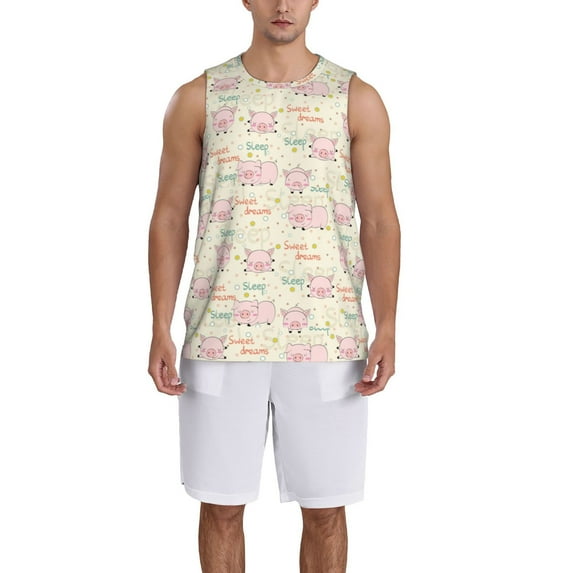 Naloa Pigs Sleep Basketball Jersey Reversible Men's Mesh Athletic Sports Shirts Training Practice S-4XLMedium
