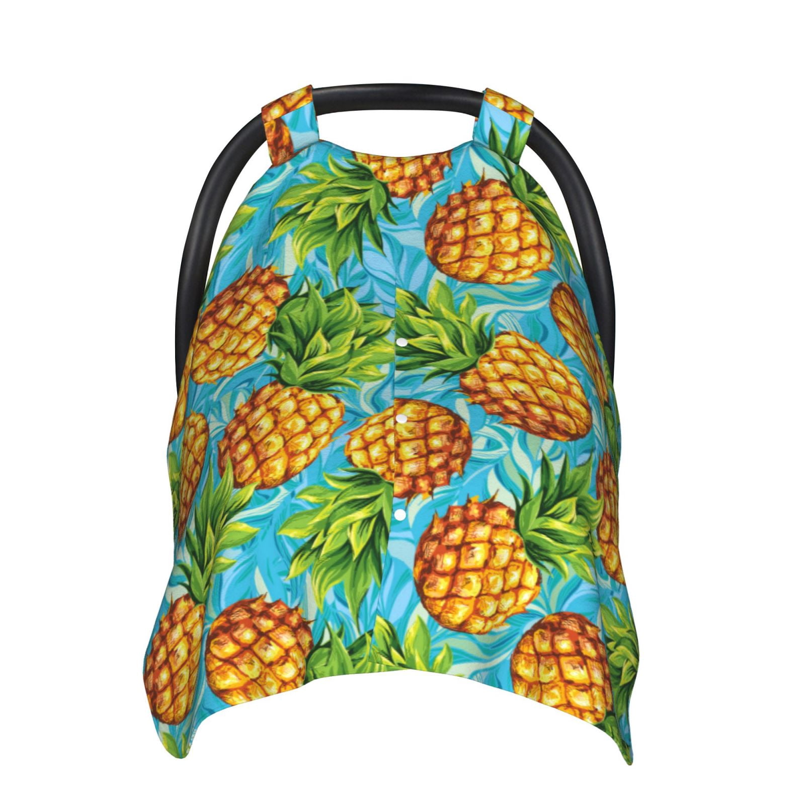 Naloa Pineapple Baby Car Seat Cover, Breathable Baby Carrier Cover, Multiuse Baby Carrier Cover & Nursing Breastfeeding Cover