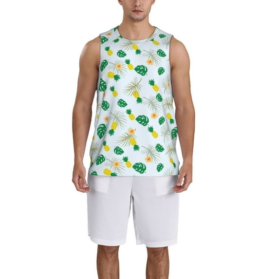 Naloa Pineapple Basketball Jersey Reversible Men's Mesh Athletic Sports Shirts Training Practice S-4XLMedium