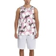 thumbnail image 1 of Naloa Pineapple Flamingo Basketball Jersey Reversible Men's Mesh Athletic Sports Shirts Training Practice S-4XLX-Large, 1 of 6