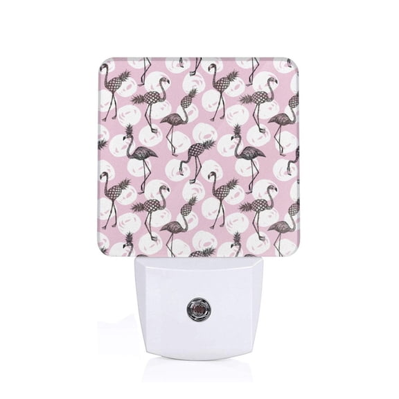 Naloa Pineapple Flamingo Night Lights Plug into Wall, Dusk to Dawn Sensor Warm White Led Night Light 0.5W, Nightlight suit for Adults, Bedroom, Bathroom, Hallway, Kitchen